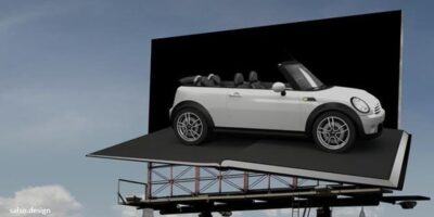 Application of 3D painting and optical illusion techniques in advertising