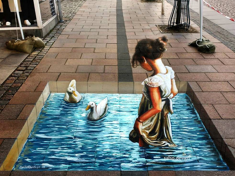 the pool 3d painting by carlos alberto