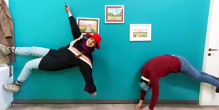 3d wall mural of eagle coming out of frame