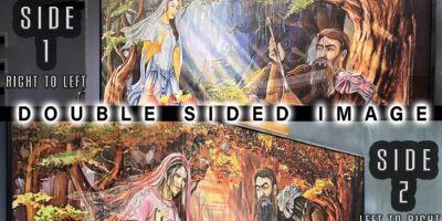 Huge ” DOUBLE-SIDED IMAGE ” Made of 200 Tiles