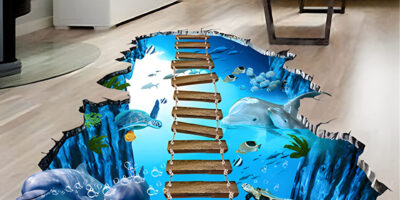 How to make 3d floor sticker