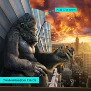 King Kong on Top of the Skyscraper 3D Mural