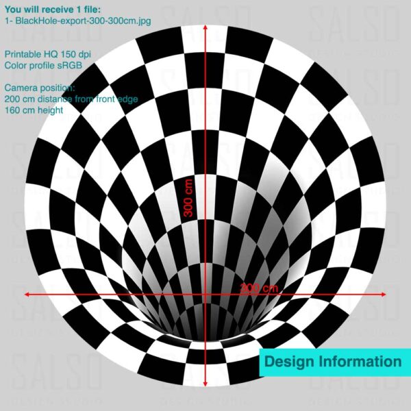 3d illusion hole size and specification