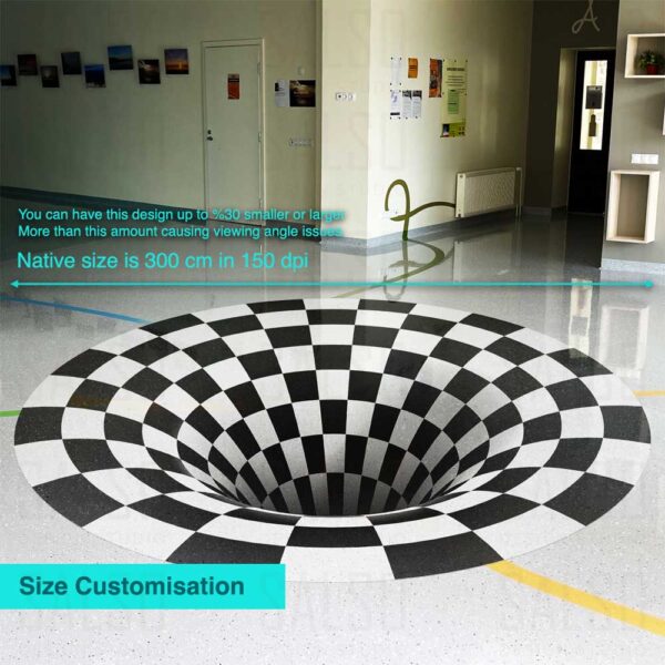 3d illusion hole size customization design file for any use case