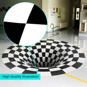 Black Hole Optical Illusion Sticker- 3D Vortex Floor Decal