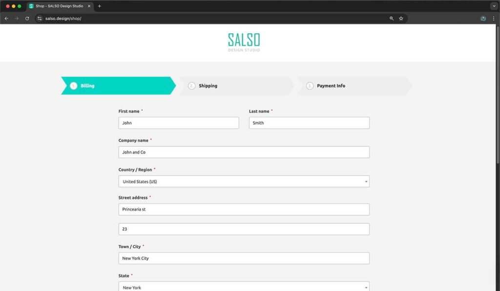 checkout page 