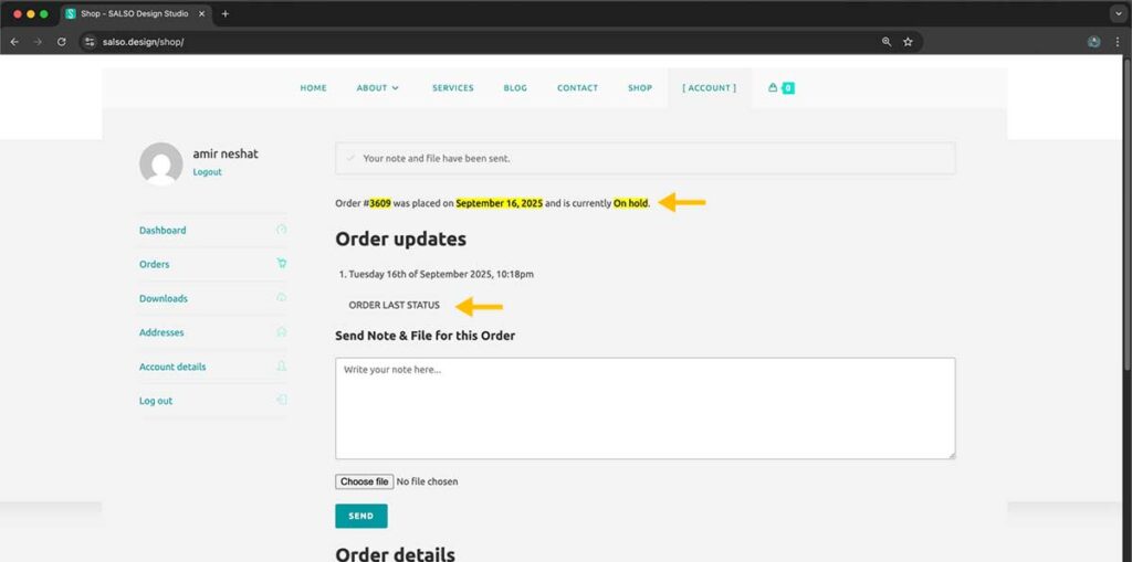 tracking order