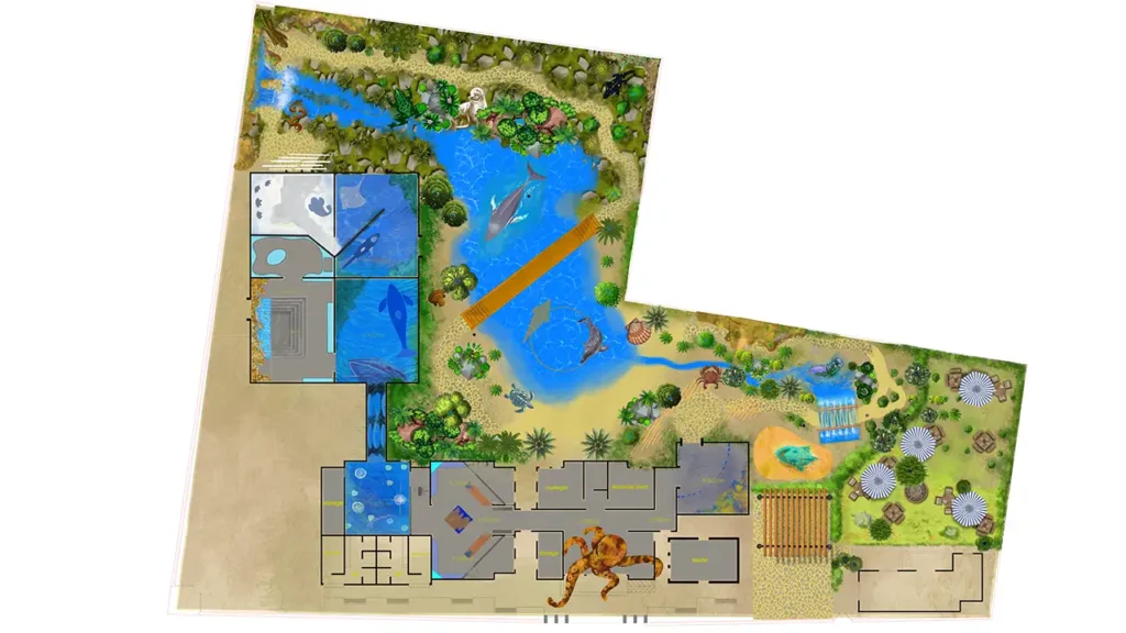 Detailed master plan of the Aqua Theme Park