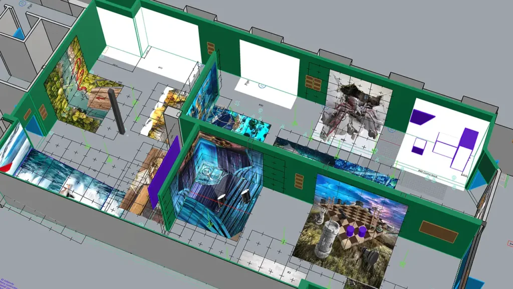 The iArtS Museum Design Plan: blueprint designed to guide visitors through immersive artistic experiences.