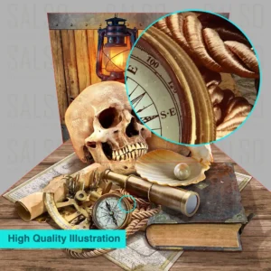 Epic giant pirate scene pops out of the wall – 3D mural sticker