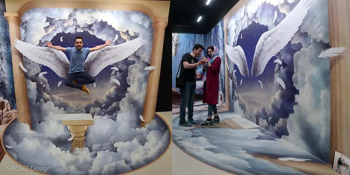 Angel Wings Mural: 3D Photo Booth for Stunning Effect - SALSO Design Studio angel wing 3d mural sticker intext picture1 angel-wing-3d-mural-sticker-intext-picture1 SALSO Design Studio
