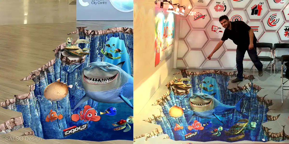 This 3D floor sticker turns your space into an ocean cave with Nemo, his friends, sharks, and turtles, making every step feel like a deep-sea adventure