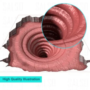 Scary biological pink hole 3d floor sticker