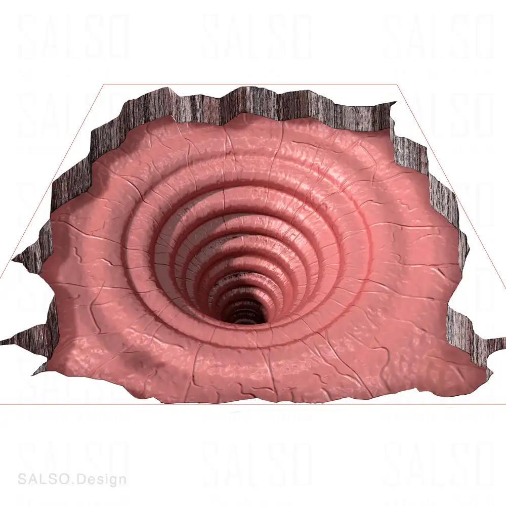scary pink hole 3d floor sticker
