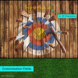 Shooting target human sized 3d mural – 3d wall poster [customizable brand]