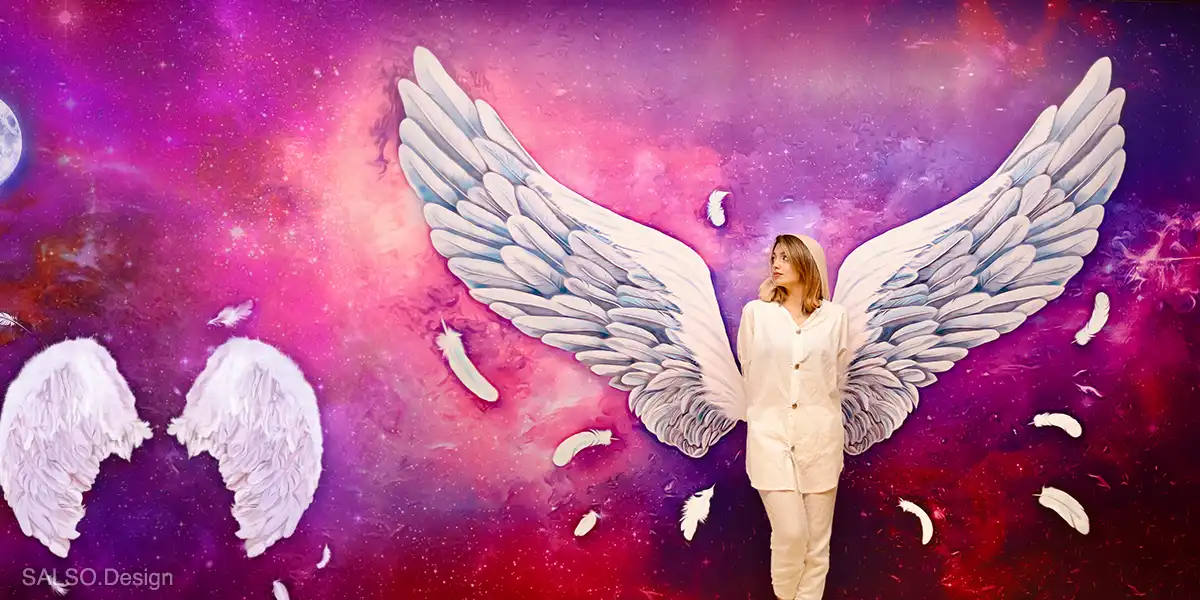 These 3D angel wings let you soar through the galaxies right from your wall