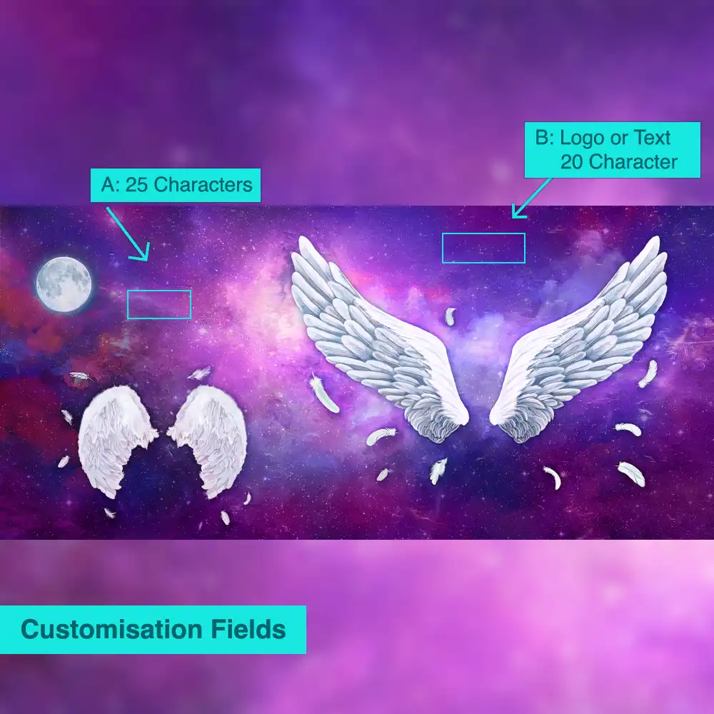Angel wings in the galaxies – 3D interactive background wall poster