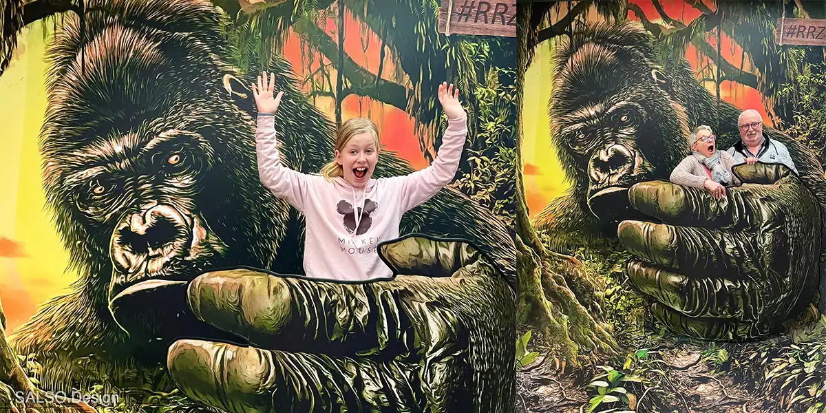 3D Giant Gorilla Mural Wallpaper: A Wild Jungle Photoshoot - SALSO Design Studio Gorilla 3D mural sticker intext picture3 Gorilla-3D-mural-sticker-intext-picture3 SALSO Design Studio