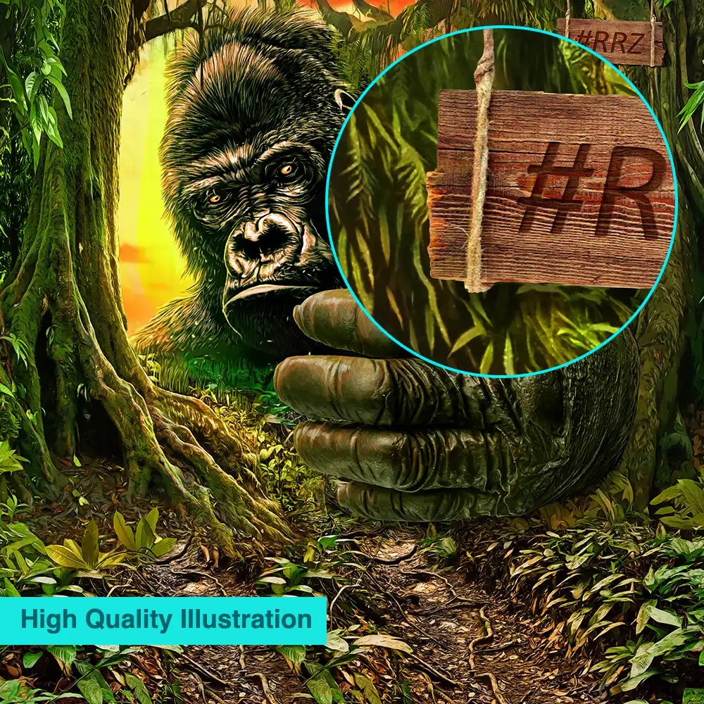 3D Giant Gorilla Mural Wallpaper: A Wild Jungle Photoshoot - SALSO Design Studio Gorilla 3D mural sticker wesite quality show Gorilla-3D-mural-sticker-wesite-quality-show SALSO Design Studio