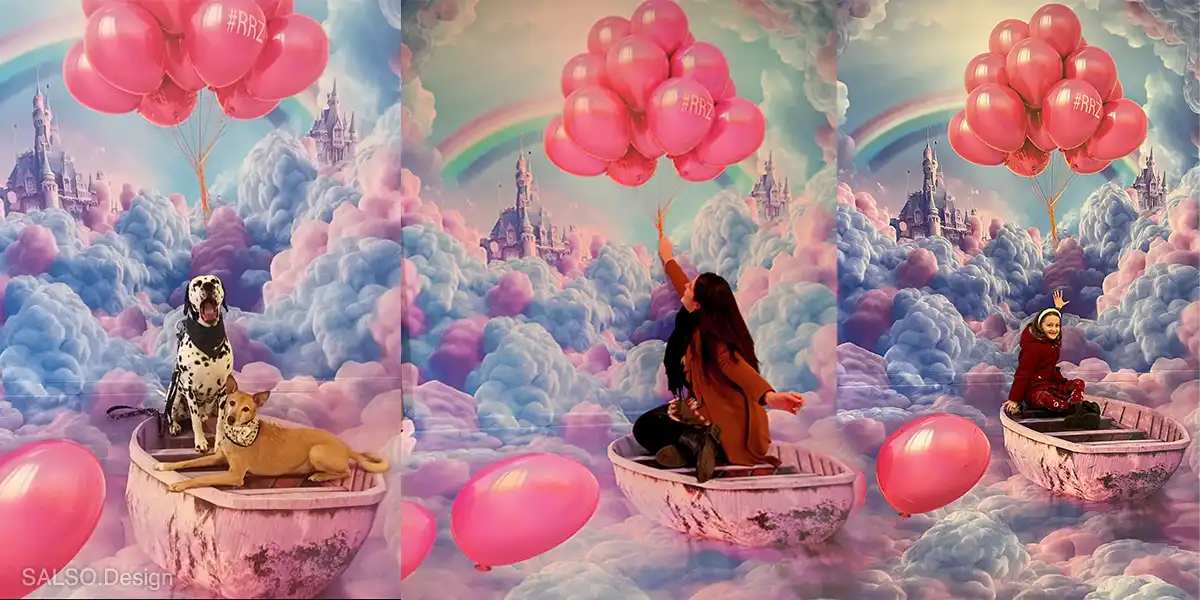 3D Balloon Mural: A Dreamy Backdrop above the cloudes for Stunning Photos - SALSO Design Studio balloons 3d mural sticker intext picture 1 balloons-3d-mural-sticker-intext-picture 1 SALSO Design Studio