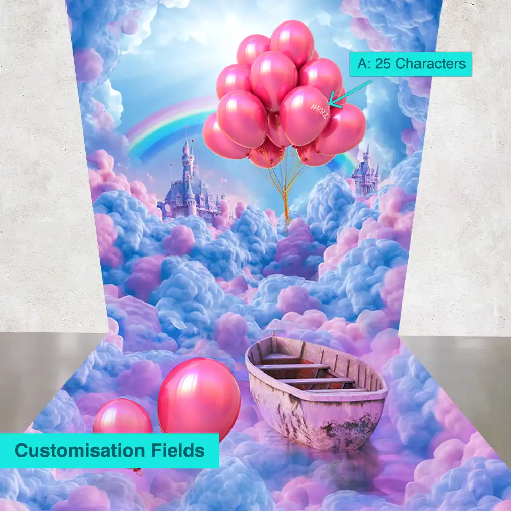 3D Balloon Mural: A Dreamy Backdrop above the cloudes for Stunning Photos - SALSO Design Studio balloons 3d mural sticker wesite quality customization balloons-3d-mural-sticker-wesite-quality-customization SALSO Design Studio