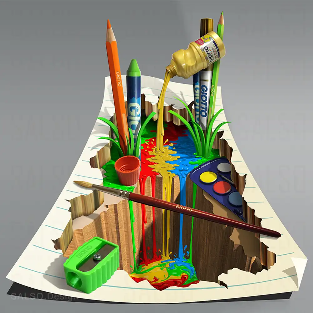 3D Coloring Valley Mural: Colorful, Immersive Floor Illusion - SALSO Design Studio coloring valey 3D mural sticker website gallery watermark coloring-valey-3D mural-sticker-website-gallery-watermark SALSO Design Studio