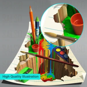3D Coloring Valley Mural: Colorful, Immersive Floor Illusion