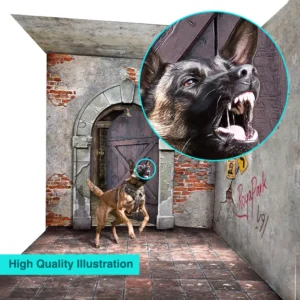Realistic Dog House Mural: 3D Dynamic Photo Booth Wall