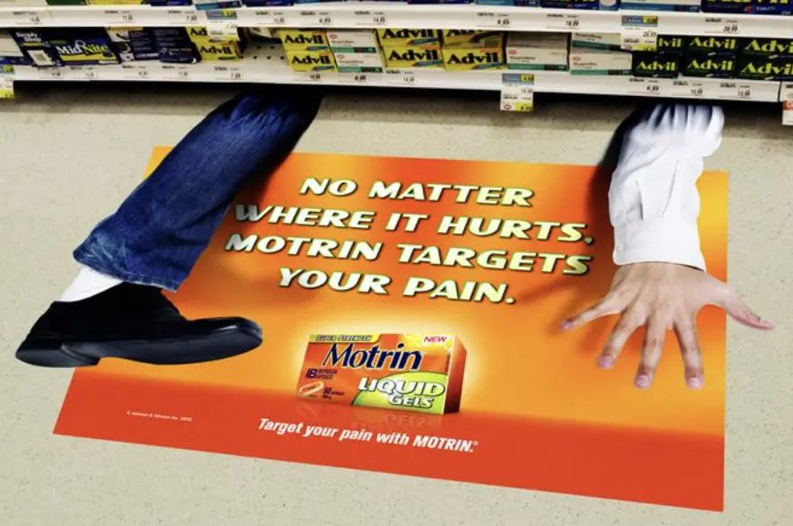 guerilla marketing ideas - Motrin pain reliever
