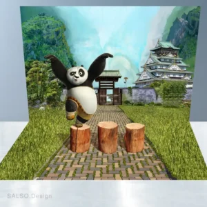 Kung Fu Panda Poster 3D Mural: Interactive Photo Booth Wall