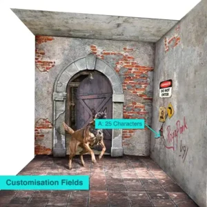 Realistic Dog House Mural: 3D Dynamic Photo Booth Wall