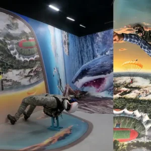 3D Skydiving Wall Mural: A Photoreal Skydiving Experience