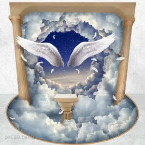 Angel Wings Mural: 3D Photo Booth for Stunning Effect