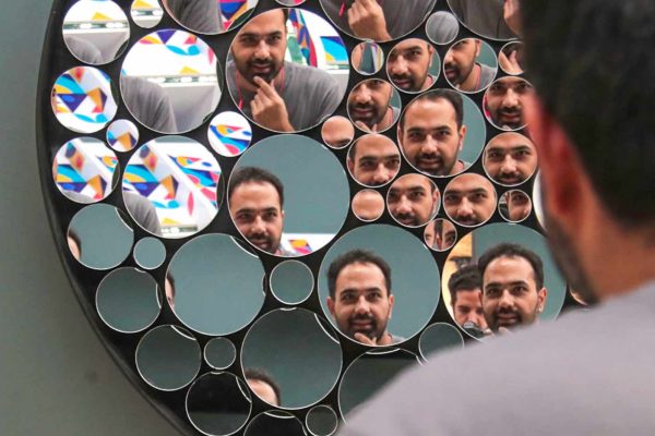 circle mirror installation